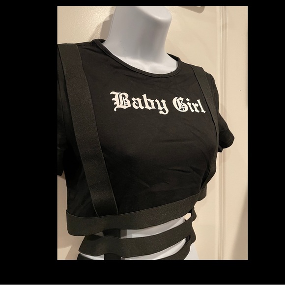 Baby Girl Harajuku Cage Crop Top, Juniors Size Large - Picture 8 of 8
